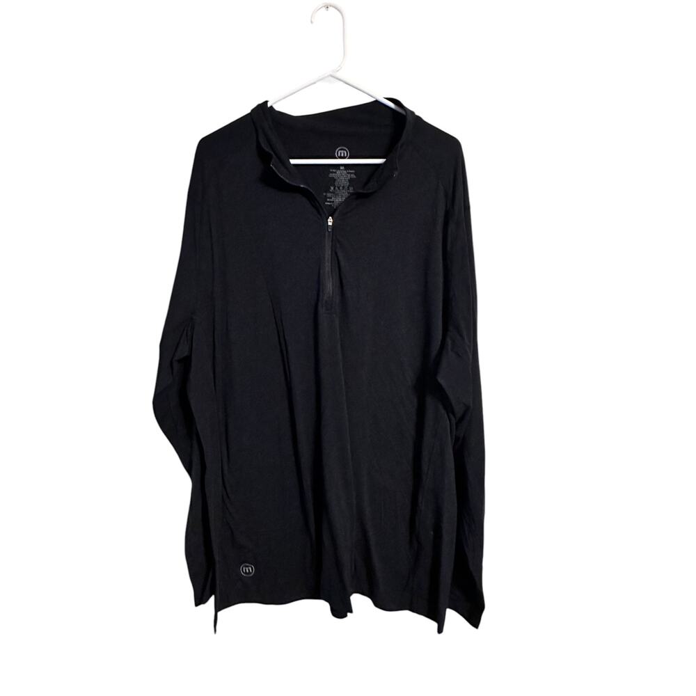Travis Mathew Yanks Quarter Zip Men's Size 3XL Black Lightweight Pullover